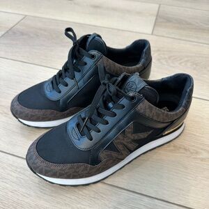 Women’s Michael Kors Black and Brown Sneakers